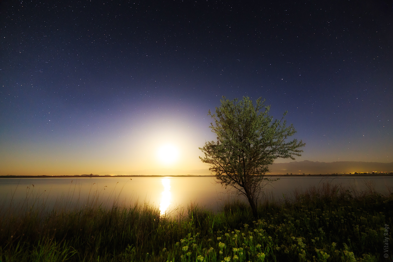 Восход луны купить. Восход Луны. Восход Луны над озером. Освещенный берег. Восход Луны фото.